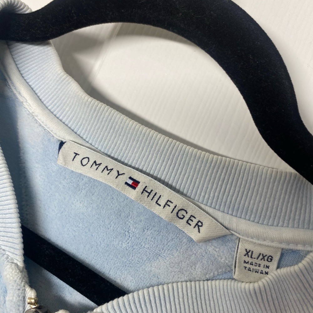 Tommy Hilfigure Vintage Soft Velour Light Blue XL - Picture 2 of 4